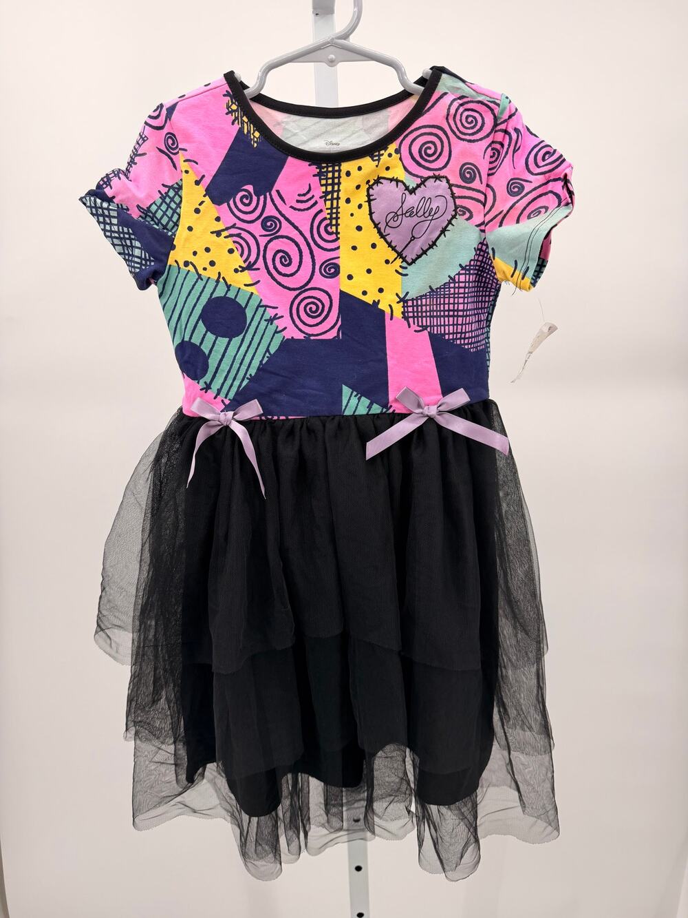 Disney Nightmare Before Christmas Sally Patchwork Tulle Dress Girls S 6/7 NWT